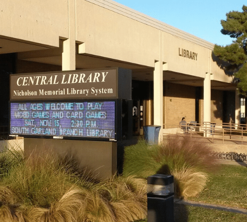 Dallas Floors -Biblioteca central Nicolson library in Garland,Dallas,TX